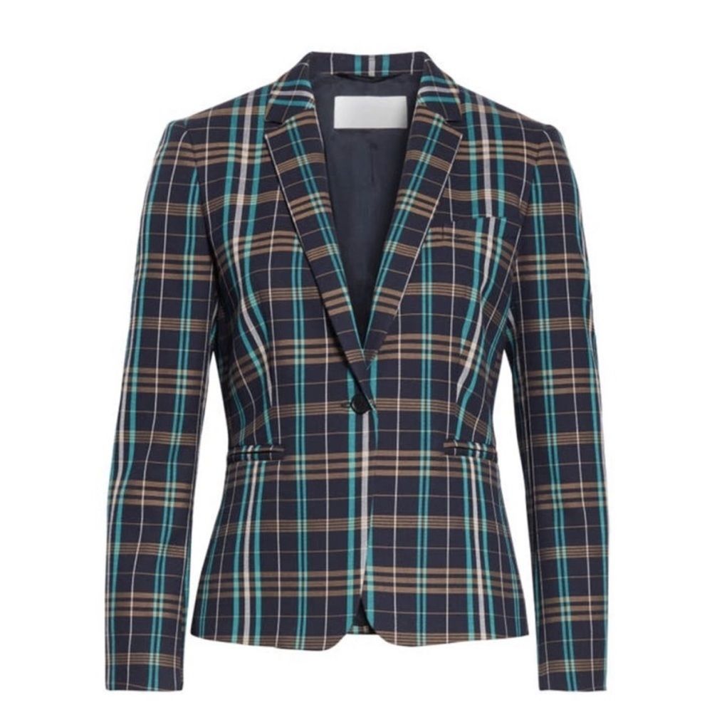 Boss By Hugo Boss Jilesa Check Plaid Pattern Blazer In Open Misc Sz. 4
